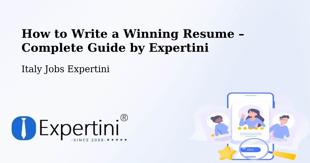 Resume Writing Guide for Job Seekers – Cassino - Cassino, Italy Jobs Expertini
